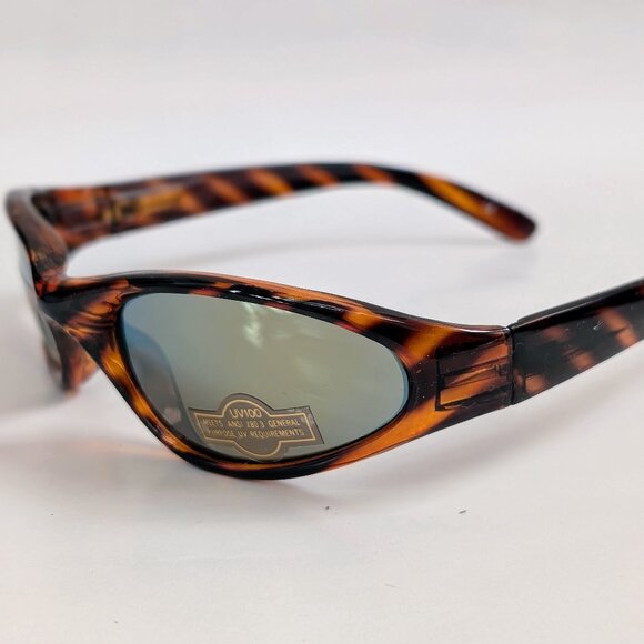 NWT Vintage 90's PC Rectangle Sport Wrap Sunglasses (S. Tortoise) - Picture 3 of 5